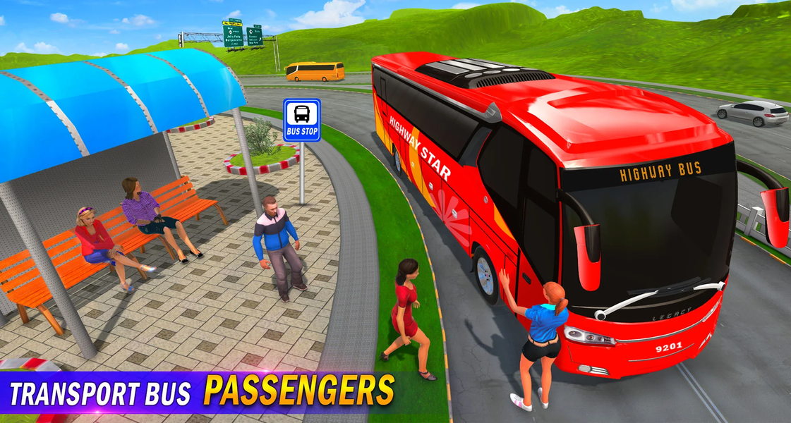 Coach Bus ۳D Driving Games - عکس بازی موبایلی اندروید