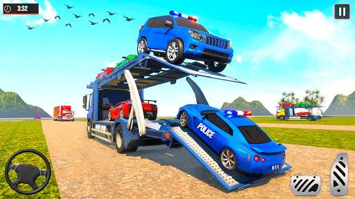Police Car Transport Truck : OffRoad Driving Games - Image screenshot of android app