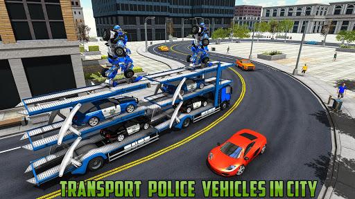 Robot Car Transport Truck Game - Gameplay image of android game