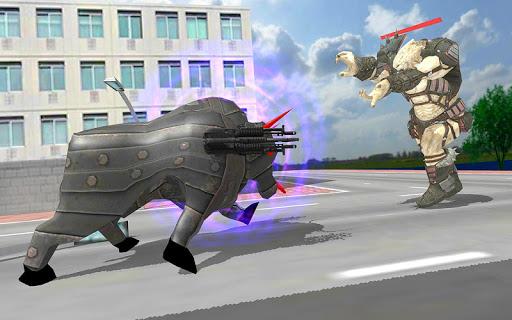 Real Robot Bull Rampage Simulator:Angry Bull Games - Gameplay image of android game