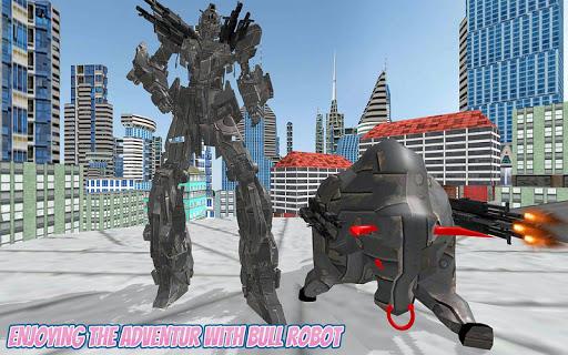 Real Robot Bull Rampage Simulator:Angry Bull Games - Gameplay image of android game