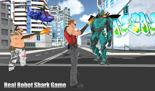 Warrior Robot Shark Game:Angry Shark Simulator App - عکس بازی موبایلی اندروید