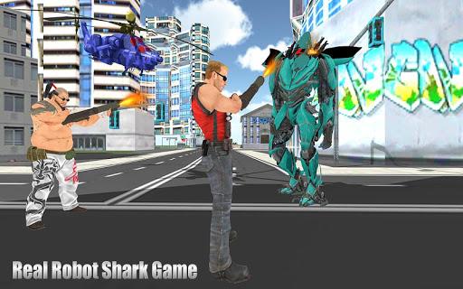 Warrior Robot Shark Game:Angry Shark Simulator App - عکس بازی موبایلی اندروید