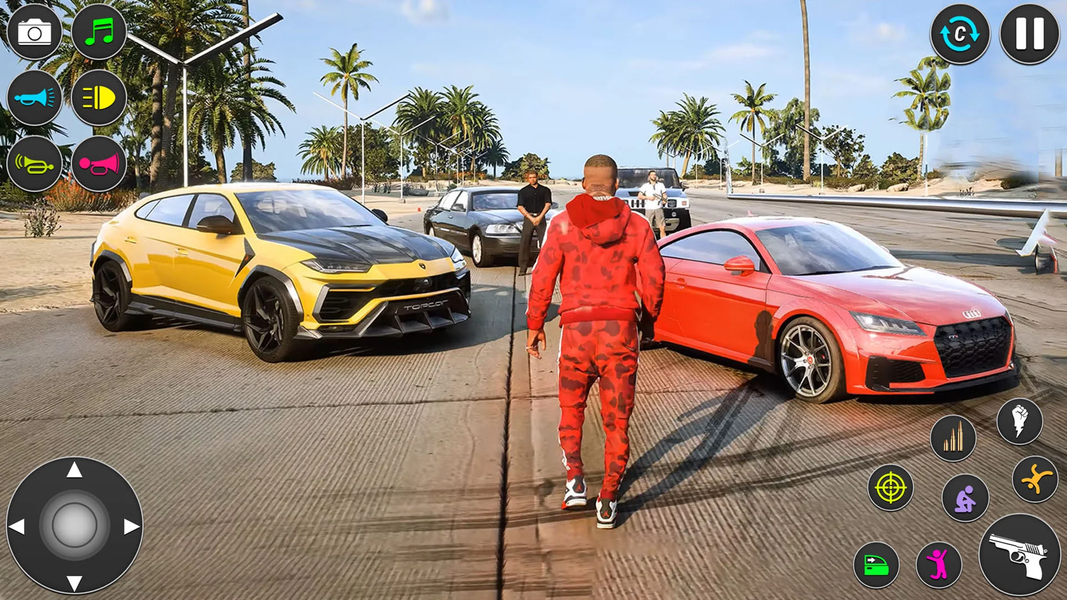 Open World City Mafia Car Game - Gameplay image of android game