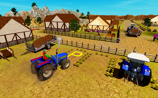 Real Tractor Parking Drive - Gameplay image of android game