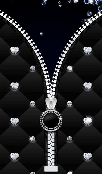 Diamond Zipper Lock Screen - Image screenshot of android app