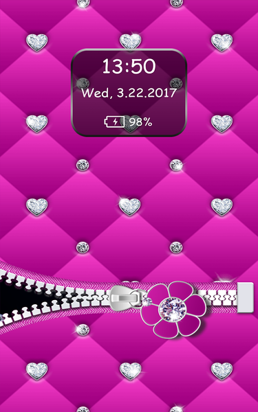 Diamond Zipper Lock Screen - Image screenshot of android app