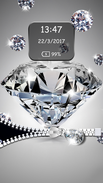 Diamond Zipper Lock Screen - Image screenshot of android app