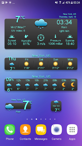 Weather Widget with Clock - Image screenshot of android app