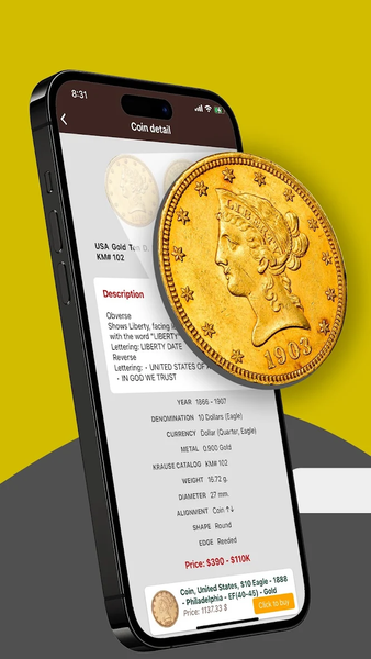 Coin Value - Coin Identifier - Image screenshot of android app