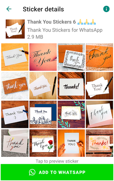Thank You Sticker for WhatsApp - Image screenshot of android app