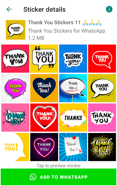 Thank You Sticker for WhatsApp - Image screenshot of android app
