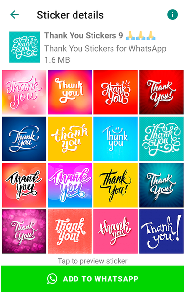 Thank You Sticker for WhatsApp - Image screenshot of android app