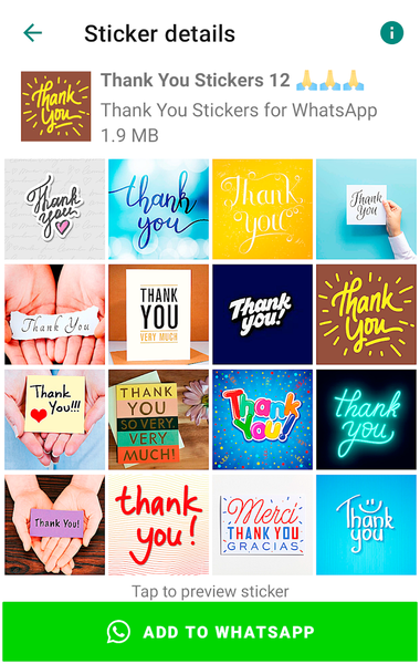 Thank You Sticker for WhatsApp - Image screenshot of android app
