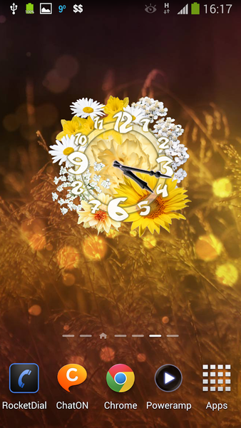 Daisy Sun Flower Clock Widget - عکس برنامه موبایلی اندروید