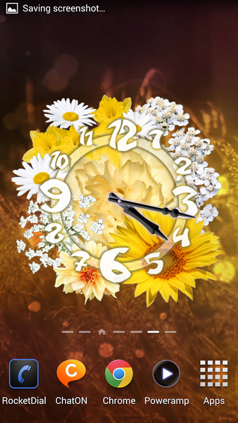 Daisy Sun Flower Clock Widget - عکس برنامه موبایلی اندروید