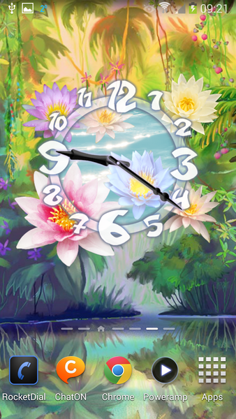 Sacred Flower Clock Widget - عکس برنامه موبایلی اندروید