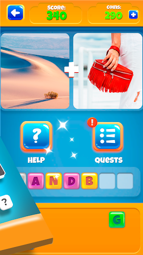 2 Pics 1Word. Offline Games - Gameplay image of android game