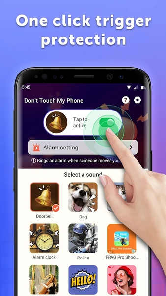 Dont touch my phone-TheftAlarm - عکس برنامه موبایلی اندروید