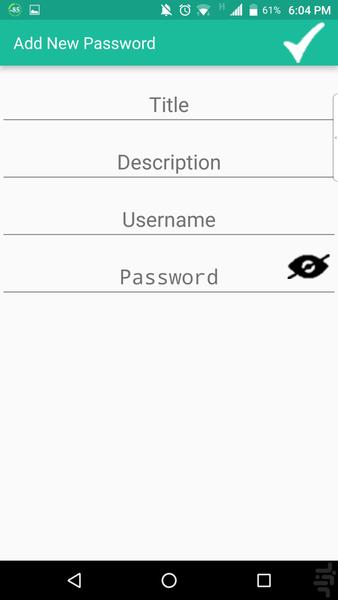 پسورد حفظ کن - عکس برنامه موبایلی اندروید