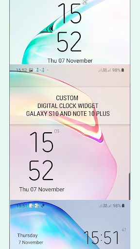 AMOLED Digital Clock Widget | S9/S10/S10+/Note10 - عکس برنامه موبایلی اندروید