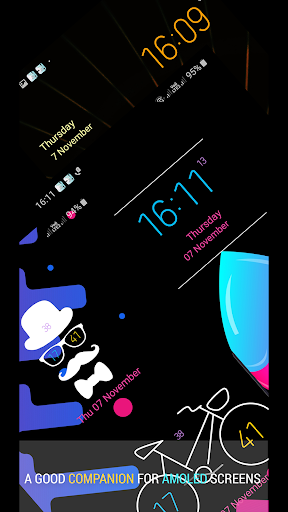 AMOLED Digital Clock Widget | S9/S10/S10+/Note10 - عکس برنامه موبایلی اندروید