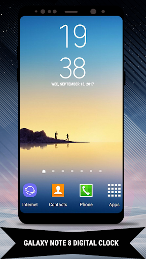 Galaxy Note8 Digital Clock Widget - عکس برنامه موبایلی اندروید