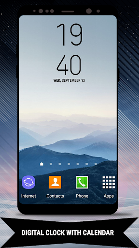 Galaxy Note8 Digital Clock Widget - عکس برنامه موبایلی اندروید