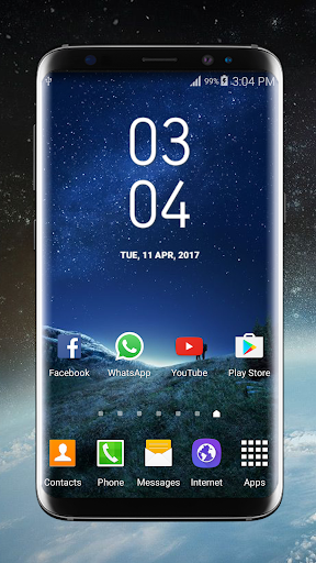 Digital Clock Galaxy S8 Plus - عکس برنامه موبایلی اندروید