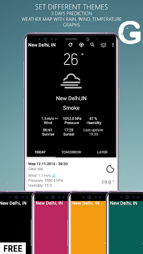 CLAW Weather App Clock Widget - عکس برنامه موبایلی اندروید