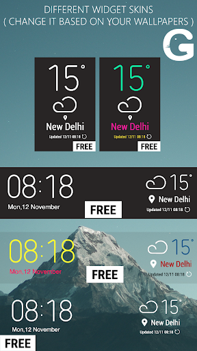CLAW Weather App Clock Widget - عکس برنامه موبایلی اندروید