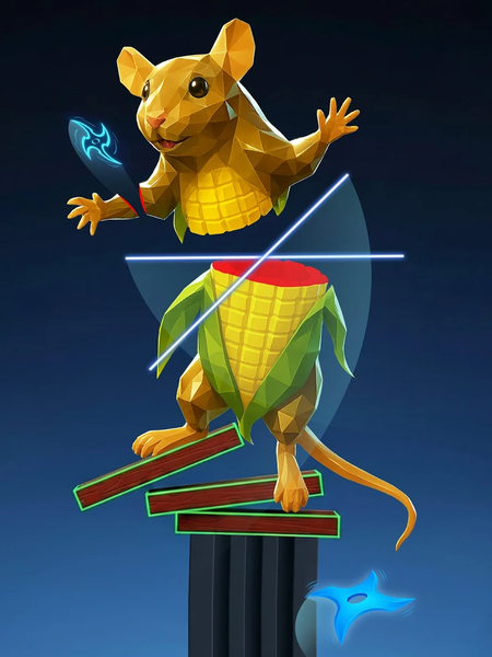 Shuriken Slice a Memerot - Gameplay image of android game