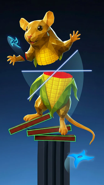 Shuriken Slice a Memerot - Gameplay image of android game