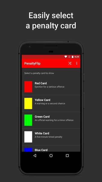 PenaltyFlip: Red Card, Yellow - Image screenshot of android app