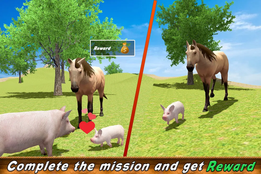 Wild Horse Family Simulator - عکس بازی موبایلی اندروید