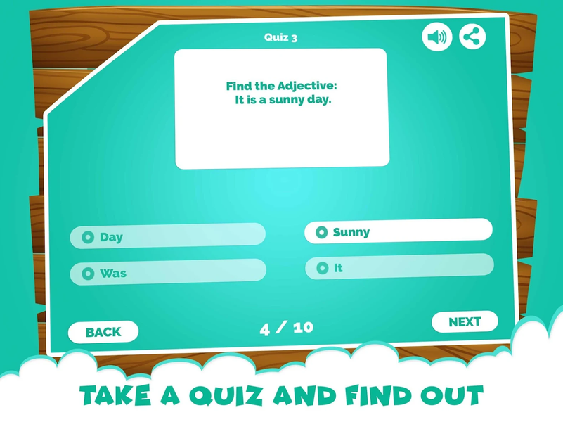 learning adjectives quiz games - عکس بازی موبایلی اندروید