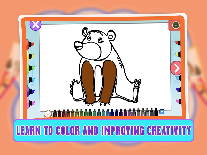Learning Animal Coloring Games - عکس بازی موبایلی اندروید