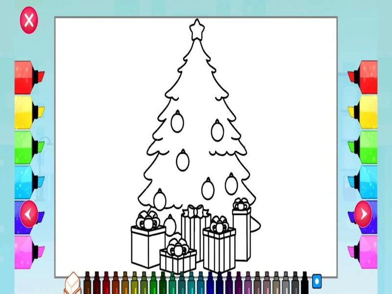 Christmas Book Coloring Pages - Gameplay image of android game