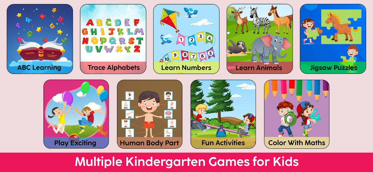 Kindergarten Learning Games - عکس بازی موبایلی اندروید
