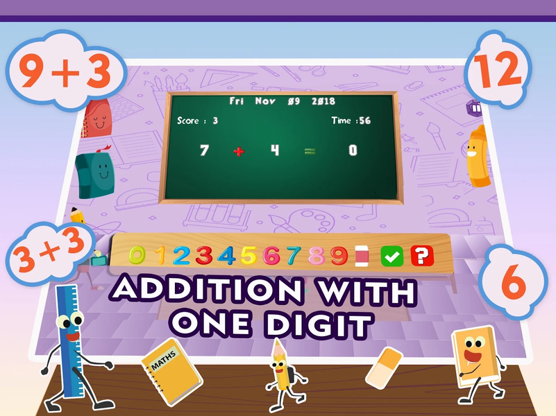 Learn Math Addition Quiz App - عکس بازی موبایلی اندروید