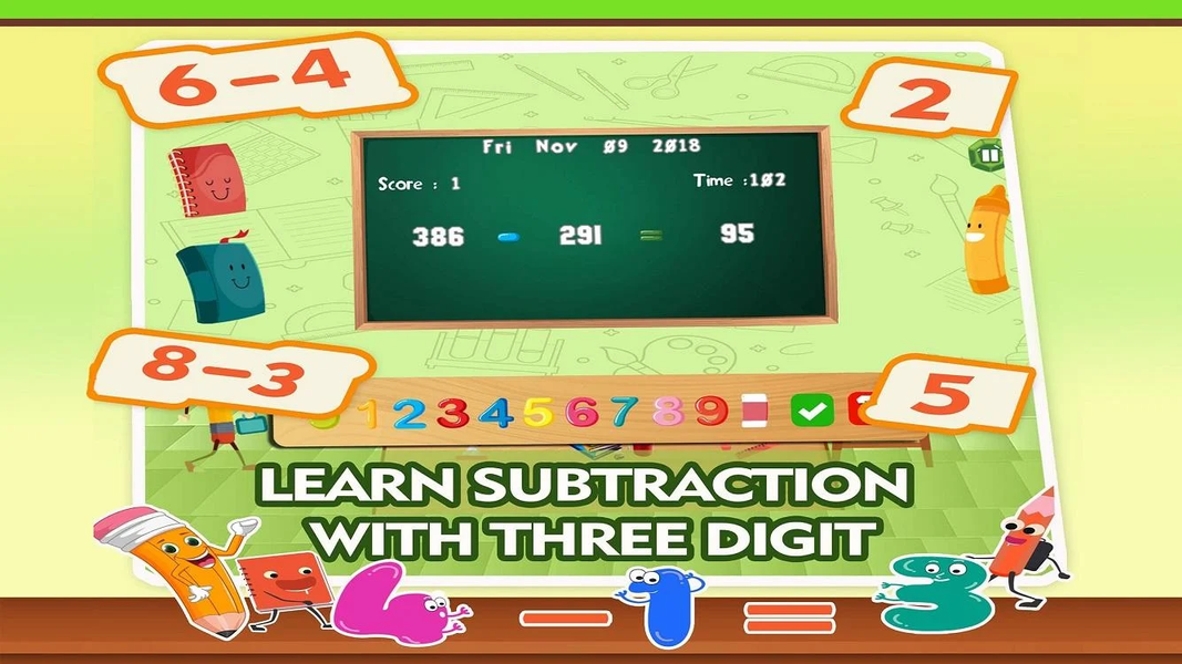 Learning Subtraction Math Kids - عکس بازی موبایلی اندروید