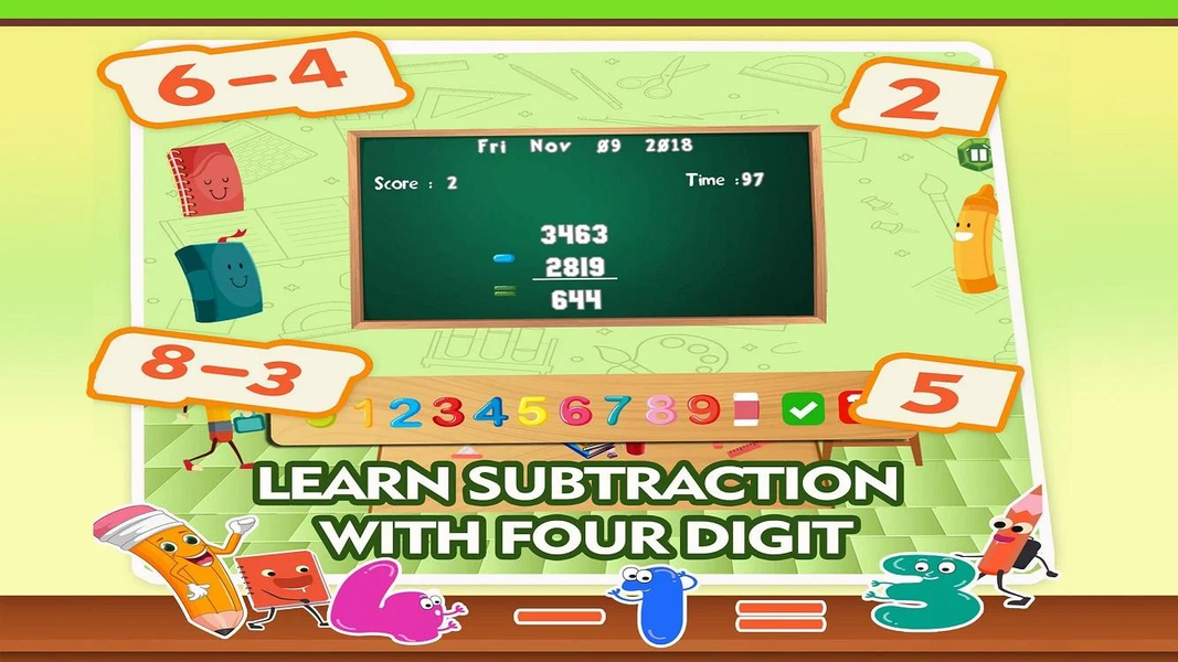 Learning Subtraction Math Kids - Gameplay image of android game