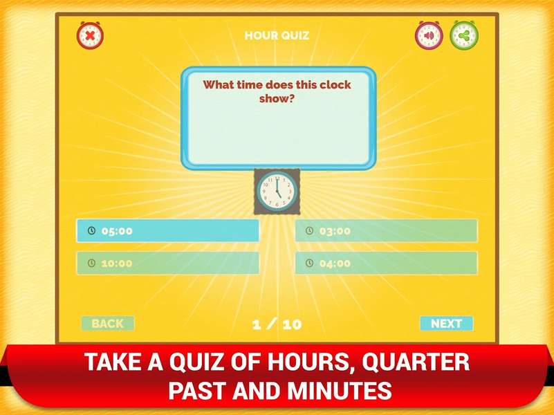 Learning Clock Math Time Game - Gameplay image of android game