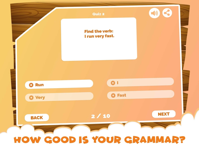 English Grammar Verb Quiz Apps - Gameplay image of android game