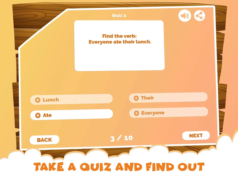 English Grammar Verb Quiz Apps - Gameplay image of android game