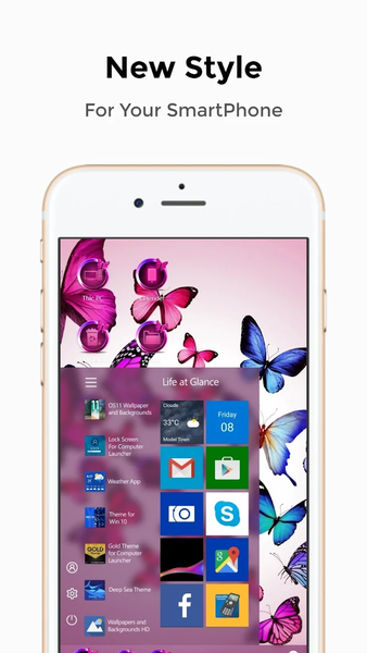Butterfly Theme for computer launcher - عکس برنامه موبایلی اندروید