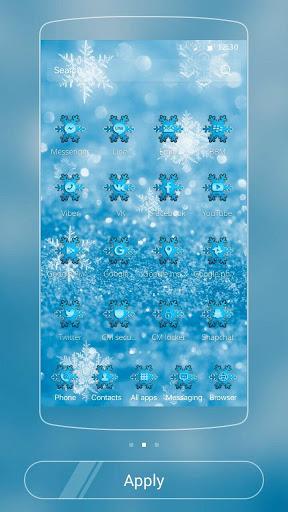 Ice Frozen Snow Xmas Theme - Image screenshot of android app