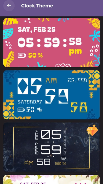 Theme Clock - عکس برنامه موبایلی اندروید