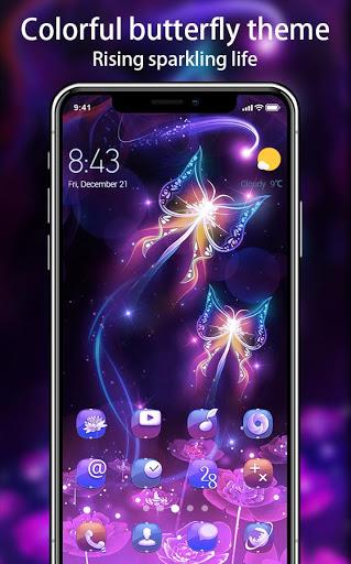 Colorful Shining Butterfly Theme for Galaxy M20 - عکس برنامه موبایلی اندروید