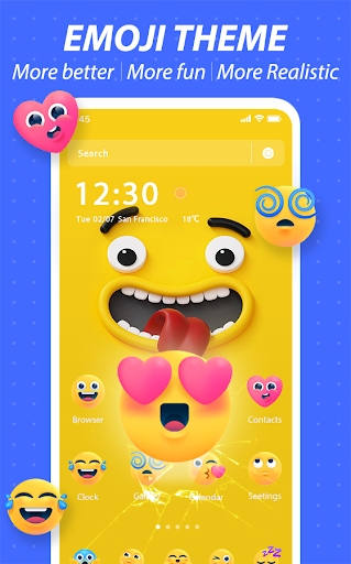 Cute Funny Emoji Themes - عکس برنامه موبایلی اندروید
